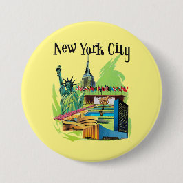 Vintage New York City Statue of Liberty Button
