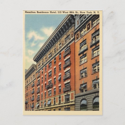 Vintage New York City Street Postkarte (Vorderseite)