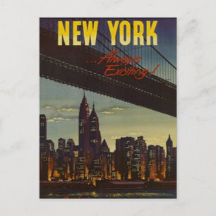 Vintage New York City, USA - Postkarte