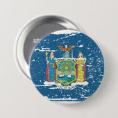 Vintage NEW YORK Flagge Button (Vorne & Hinten)