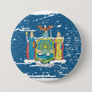 Vintage NEW YORK Flagge Button