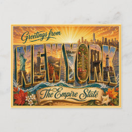 Vintage-New-York-Gruß von der Postkarte