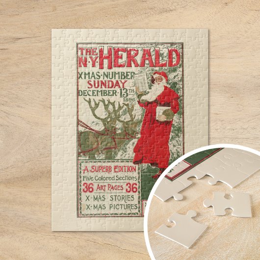 Vintage New York Herald Christmas Edition Puzzle