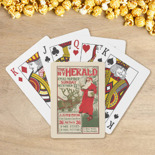 Vintage New York Herald Christmas Edition Spielkarten