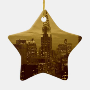 Vintage New York Manhattan Keramikornament