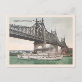 Vintage New York Queensboro Bridge der 20er Jahre Postkarte