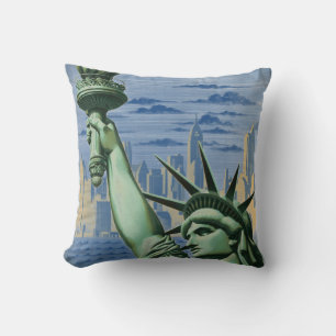 Vintage-New-York-Reiseaufruf Kissen