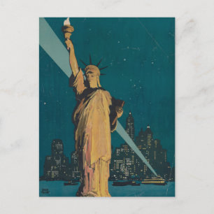 Vintage-New-York-Reisepostkarte Postkarte