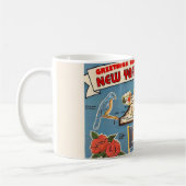 Vintage New York Staat Map Tasse (Links)