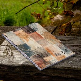 Vintage New York Urban Collage Art Notizblock