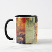 Vintage New York Urban Collage Art Tasse (Links)
