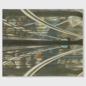 Vintage New Yorker Architektur, Brooklyn Bridge Geschenkpapier (Flach)