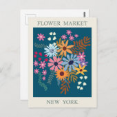 Vintage New Yorker Blume Postkarte (Vorne/Hinten)