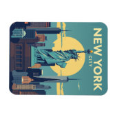 Vintage New Yorker Freiheitsstatue Magnet (Horizontal)