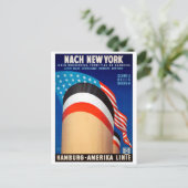 Vintage New Yorker Kreuzfahrtreise Postkarte (Stehend Vorderseite)