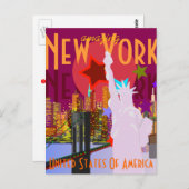 Vintage New Yorker Reise Postkarte (Vorne/Hinten)