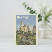 Vintage New Yorker Reise Postkarte (Stehend Vorderseite)