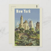Vintage New Yorker Reise Postkarte (Vorne/Hinten)