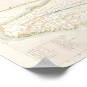 Vintage New Yorker Reisekarte. Altstadt. Retro Poster (Ecke)