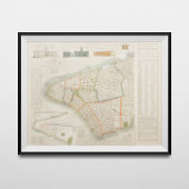 Vintage New Yorker Reisekarte. Altstadt. Retro Poster