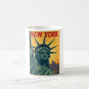 Vintage New Yorker Reisestatue Kaffeetasse