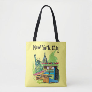 Vintage New Yorker Statue der Freiheit Reisekunst Tasche