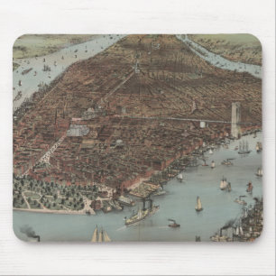 Vintage New Yorker Uferpromenade Mousepad
