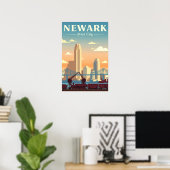 Vintage Newark New Jersey Poster (Heimbüro)