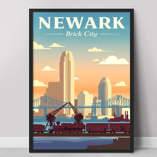 Vintage Newark New Jersey Poster