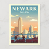 Vintage Newark New Jersey Postkarte (Vorderseite)