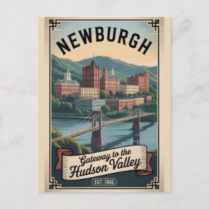 Vintage Newburgh New York Retro-Reise Postkarte