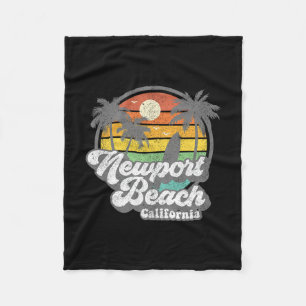 Vintage Newport Beach Kalifornien Ca Surfen Retro Fleecedecke