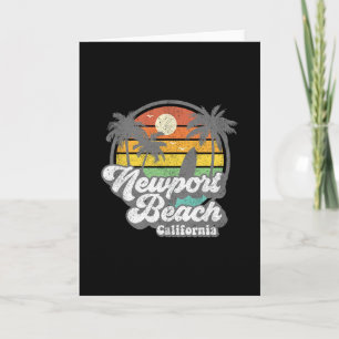 Vintage Newport Beach Kalifornien Ca Surfen Retro Karte