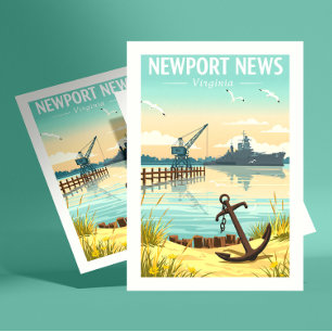 Vintage Newport News Virginia Postkarte
