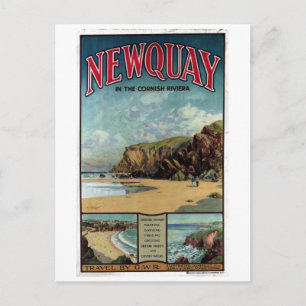Vintage Newquay in der Cornish Riviera Reise Postkarte