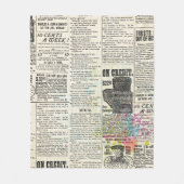 Vintage newspaper advertising fleecedecke (Vorderseite)
