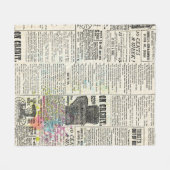 Vintage newspaper advertising fleecedecke (Vorderseite (Horizontal))