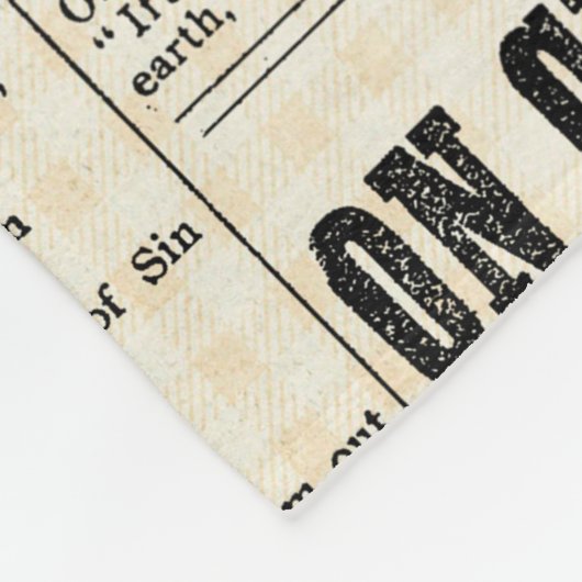Vintage newspaper advertising fleecedecke (Ecke)