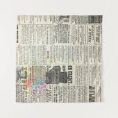 Vintage newspaper advertising wandteppich (Vorderseite (Horizontal))