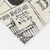 Vintage Newspaper Fleecedecke (Ecke)