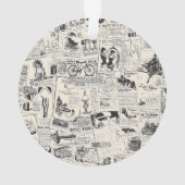 Vintage Newspaper Ornament (Rückseite)