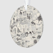 Vintage Newspaper Ornament (Vorderseite)