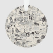 Vintage Newspaper  Ornament (Vorderseite)