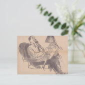 Vintage Newspaper Papa Postcard Postkarte (Stehend Vorderseite)