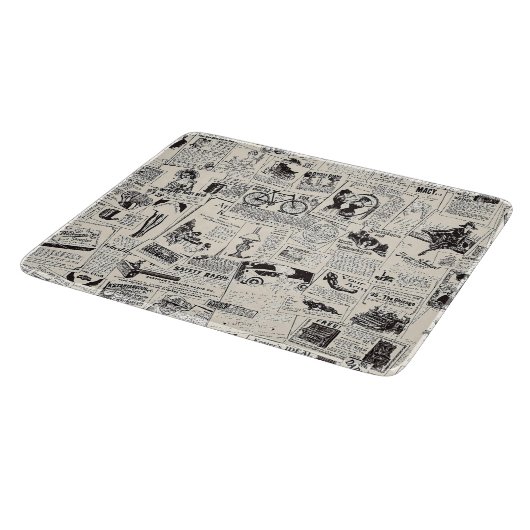 Vintage Newspaper Schneidebrett (Ecke)