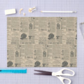 Vintage Newspaper Seidenpapier (Handwerk)
