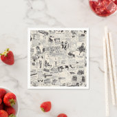 Vintage Newspaper   Serviette (Beispiel)