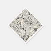 Vintage Newspaper   Serviette (Ecke)