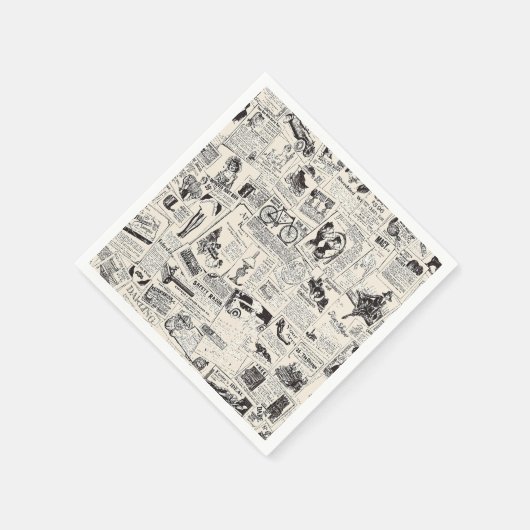 Vintage Newspaper Serviette (Ecke)