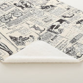 Vintage Newspaper Sherpadecke (3/4)